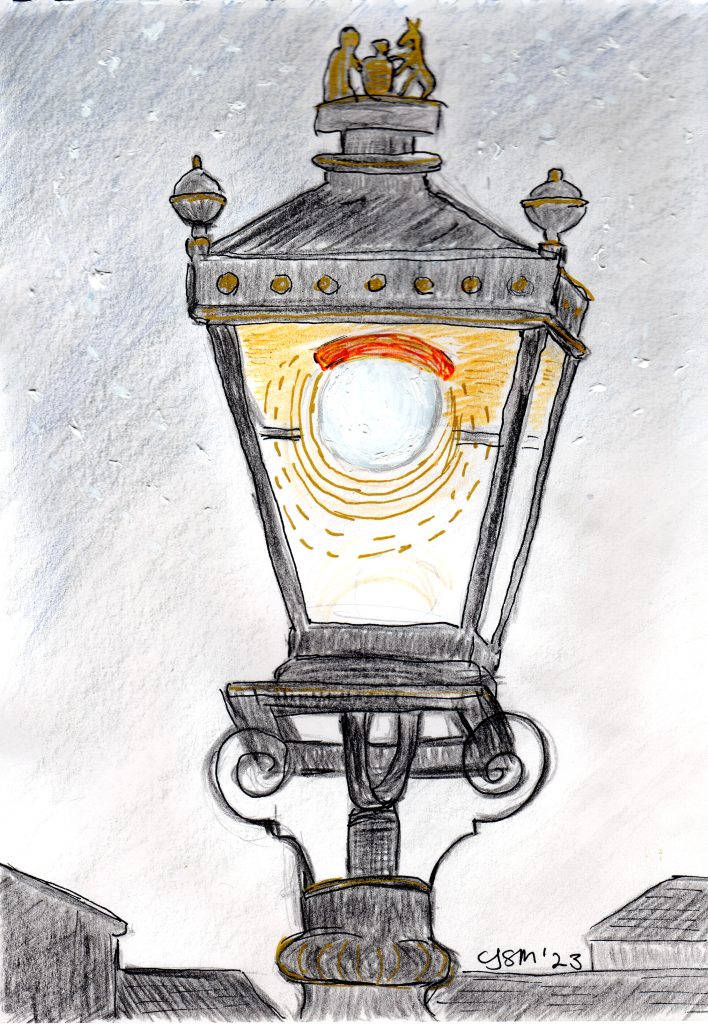 Narnia in EH4: the Lord Provost's Lamp Post" and is Ink and pencil on paper, A5
