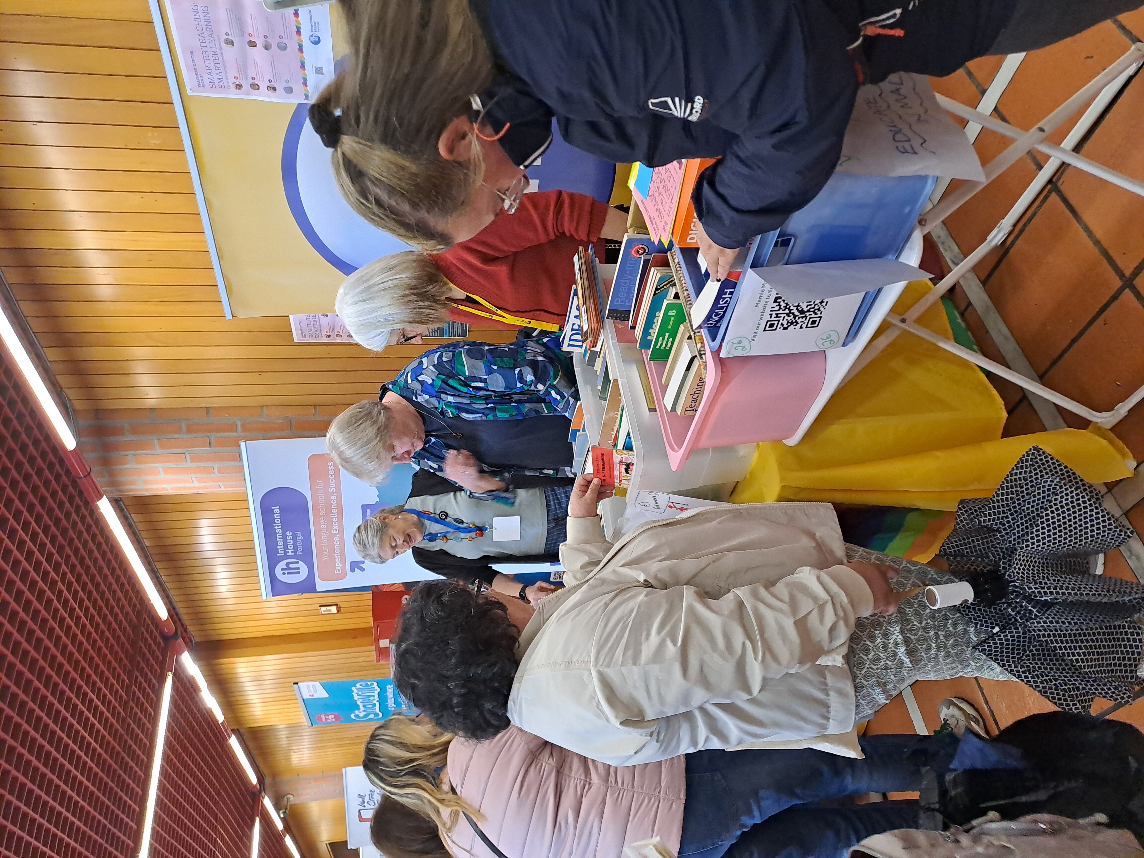 People at a book stall